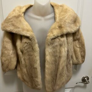 Elegant Tan Fur Women's Jacket